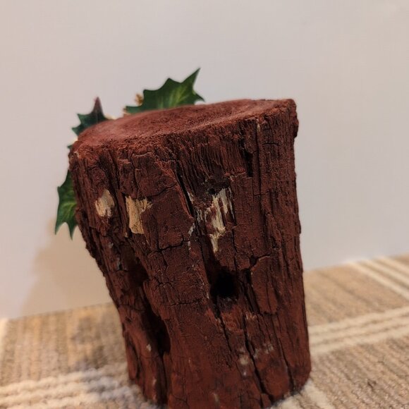 Handmade Wooden Tree Branch Santa Decoration Hand Painted - Picture 4 of 5